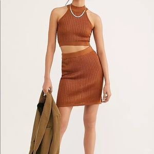 Free People Shimmy Swift Set -dusty papaya